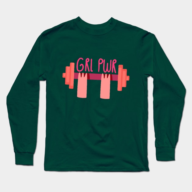 Grl Pwr Long Sleeve T-Shirt by Mako Design 